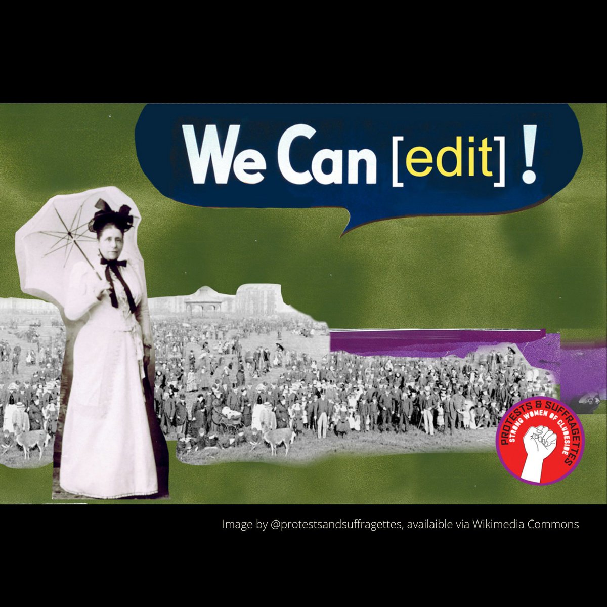 ScotSuffragette's tweet photo. You can get your very own copy of our "WE CAN EDIT" #digital #poster of Isabella Elder (which we made for our #WikipediaWorkshops) #free on Wiki Commons
👇🏾👇👇🏼
https://t.co/QK7Lz3qoOm
(the📸 of her w/ the parasol is also on @Wikipedia)
8/
@wikimediauk @WikiWomenInRed https://t.co/dj6P241cmc