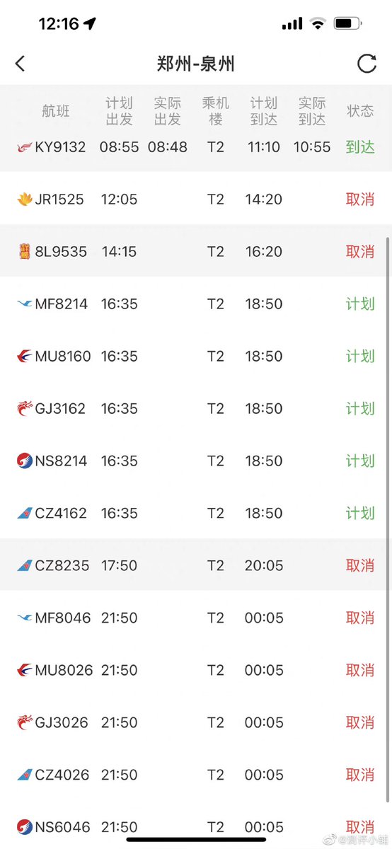sofioa2's tweet photo. #china #pelosi #taiwan All outbound flights in Quanzhou, Fujian, Xiamen have been canceled, and some flights in Fujian have been canceled https://t.co/pwkJdV7YFY