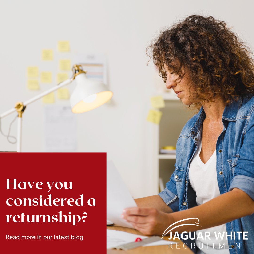 JagWhiteRecruit's tweet photo. Are you looking to return to work after a break or a career change?  Could a Returnship be what you are looking for?  Why not contact us to see how we can help.
https://t.co/U0piCdEwDi
#recruiter #returnship #careerbreak https://t.co/vJy8e3L4sk