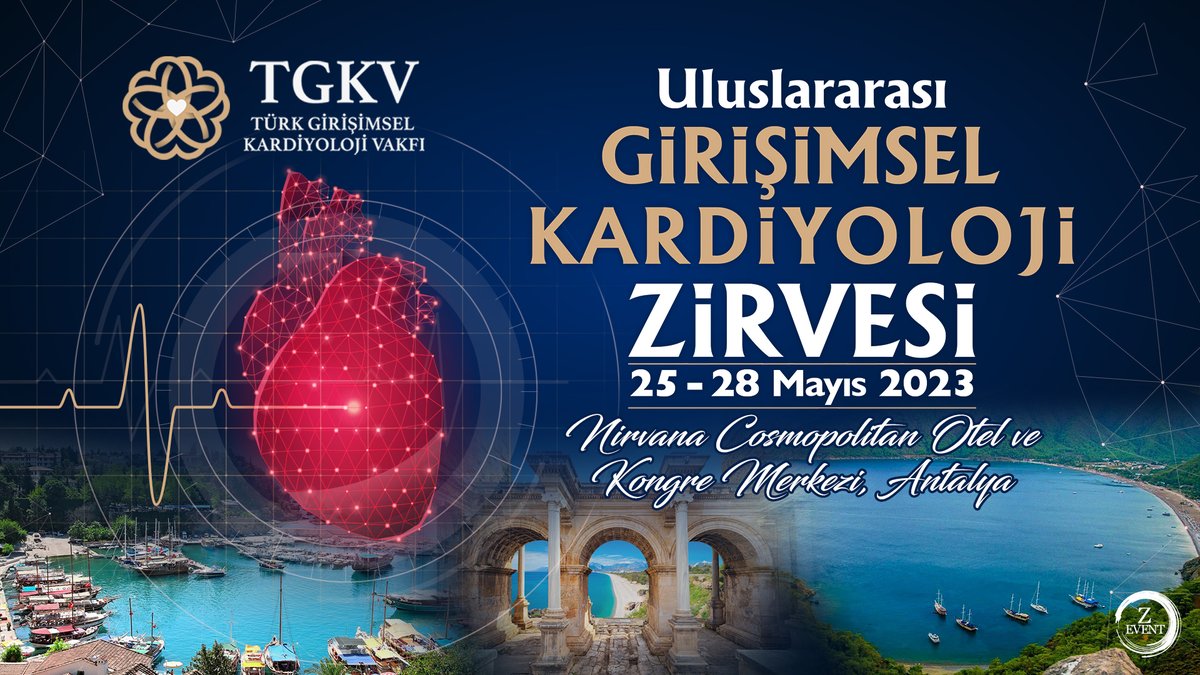 Türk Girişimsel Kardiyoloji Vakfı (@tgkvorg) on Twitter photo Uluslararası Girişimsel Kardiyoloji Zirvesi, 25-28 Mayıs 2023 tarihlerinde Antalya’da düzenlenecektir. Uluslararası Girişimsel Kardiyoloji Zirvesi, 25-28 Mayıs 2023 tarihlerinde Antalya’da düzenlenecektir.