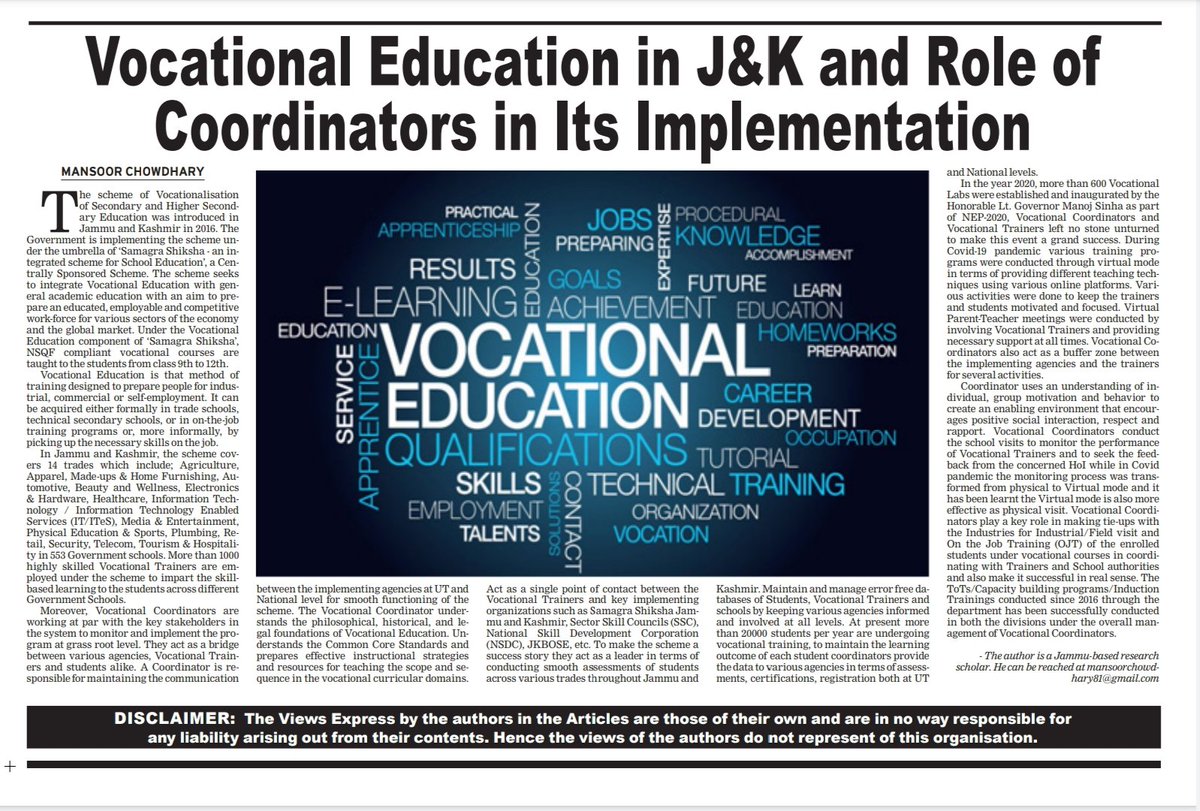 Vocational Coordinators’ Forum, J&K tweet media