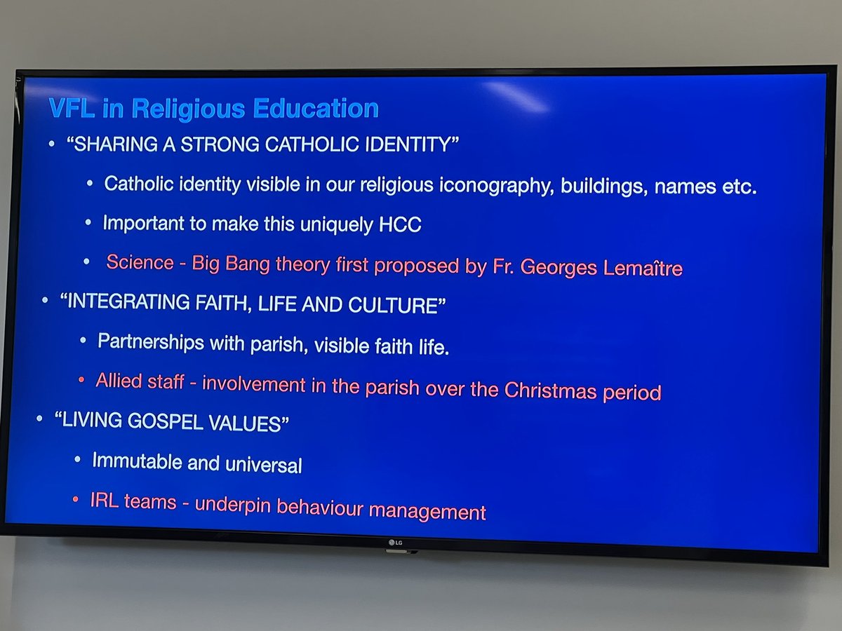 PaulMurphy2000's tweet photo. This weeks Vision for Learning presentation focussed on our Catholic Identity and Religious Education. #amazingrace #hccellenbrook https://t.co/zNjDUkHM9G