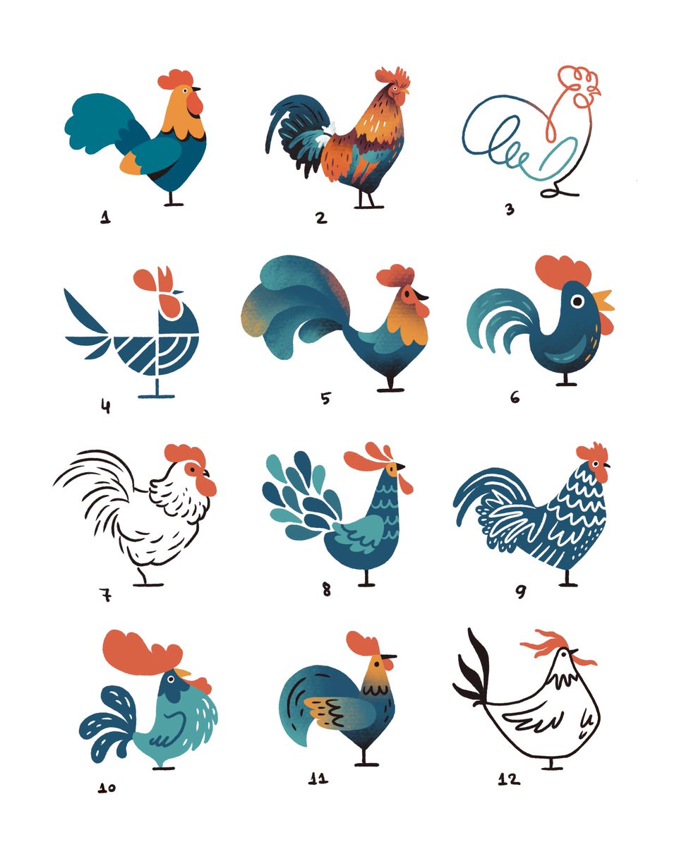 Some style exploration 🐓 #illustration