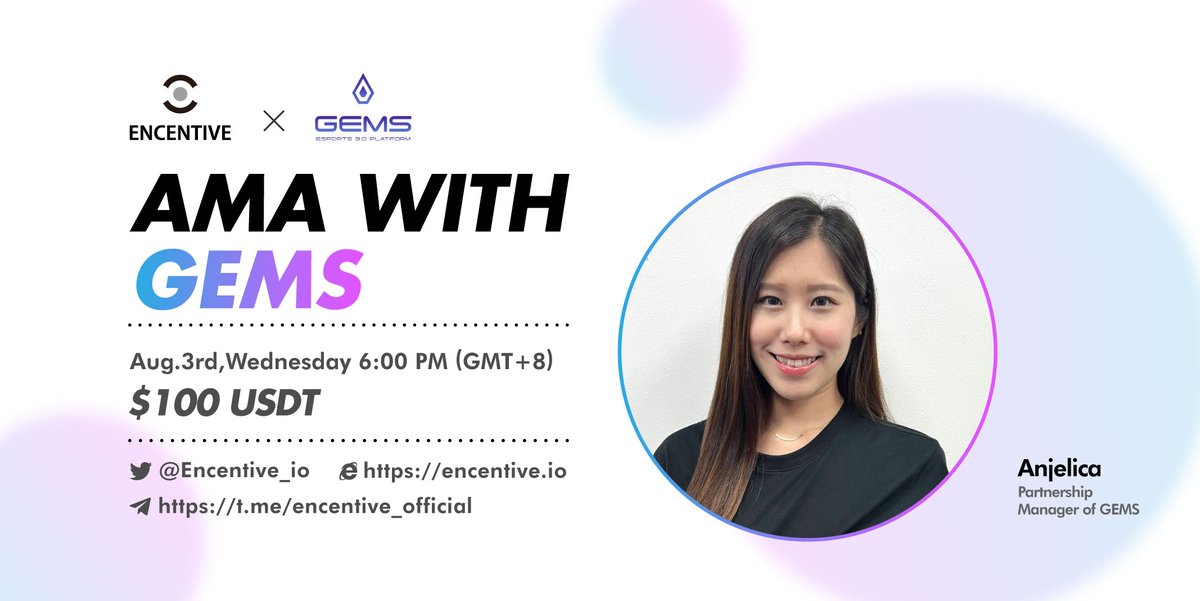 SaaSGoOfficial's tweet photo. 💬Join our upcoming #AMA with 
@gemsgg_official💥

⏰Wednesday,Aug.3rd at 6PM (GMT+8)

🎁$100 #USDT 

⭐5 Live Q&amp;A questions

📍Link: https://t.co/94NcWeLZbk https://t.co/0QxWoxtJyK