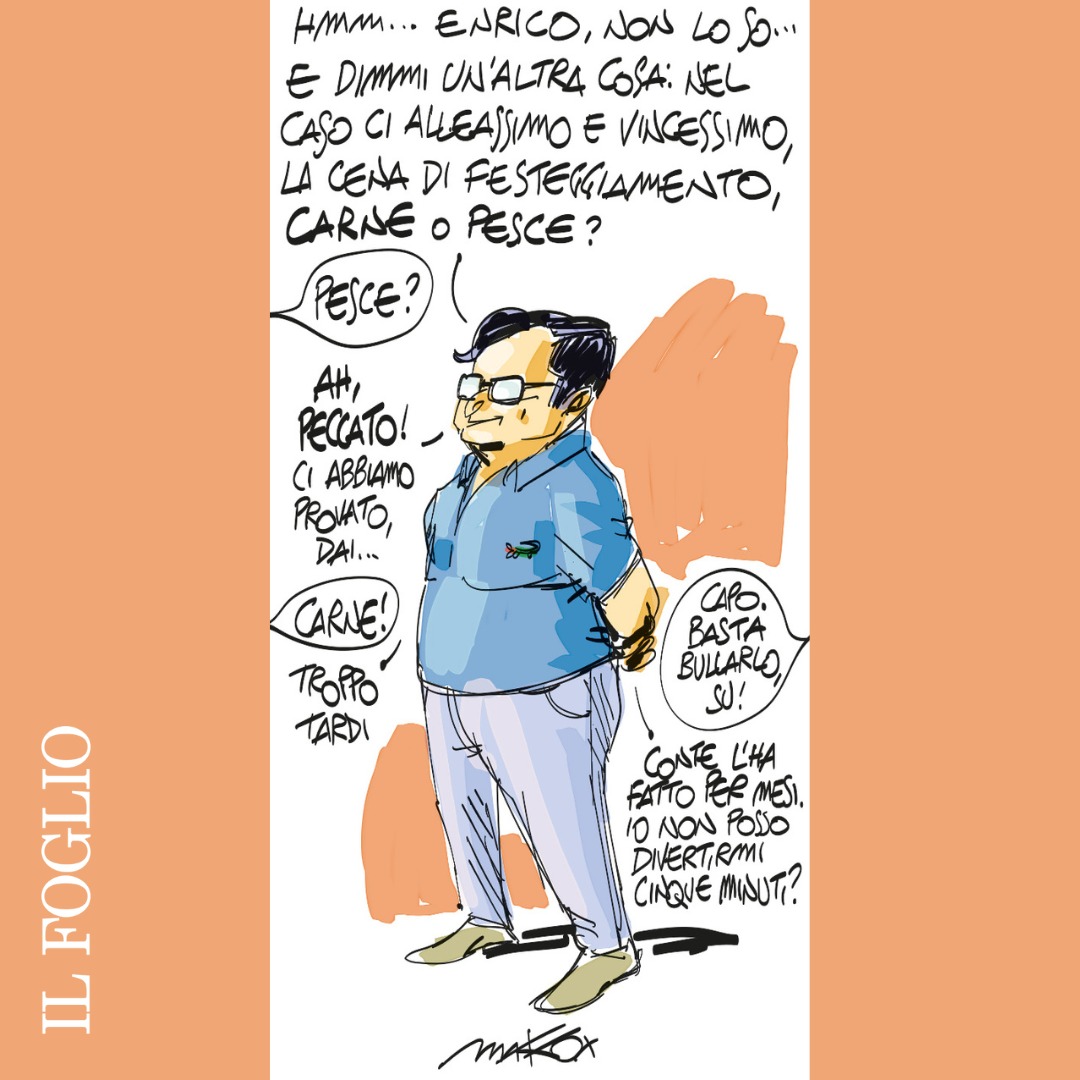 ilfoglio_it's tweet image. La vignetta di @makkox nel Foglio di oggi. 
Qui trovate tutte le altre ➡️ilfoglio.it/gallery/makkox/