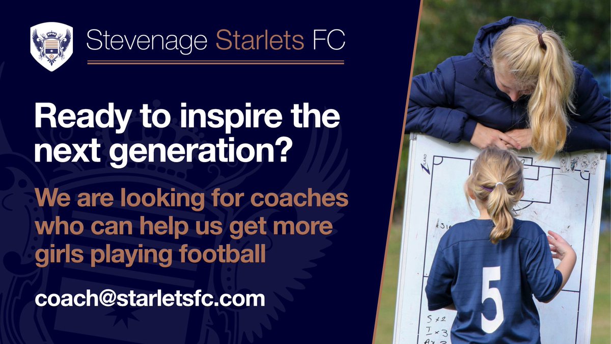 StarletsFC's tweet photo. Can you help us get more girls playing football? Whether you’re an experienced coach or are looking to gain experience working alongside someone else, we have opportunities to get involved and make a positive difference to young players lives. Email coach@starletsfc.com https://t.co/dnjlk1OYTy