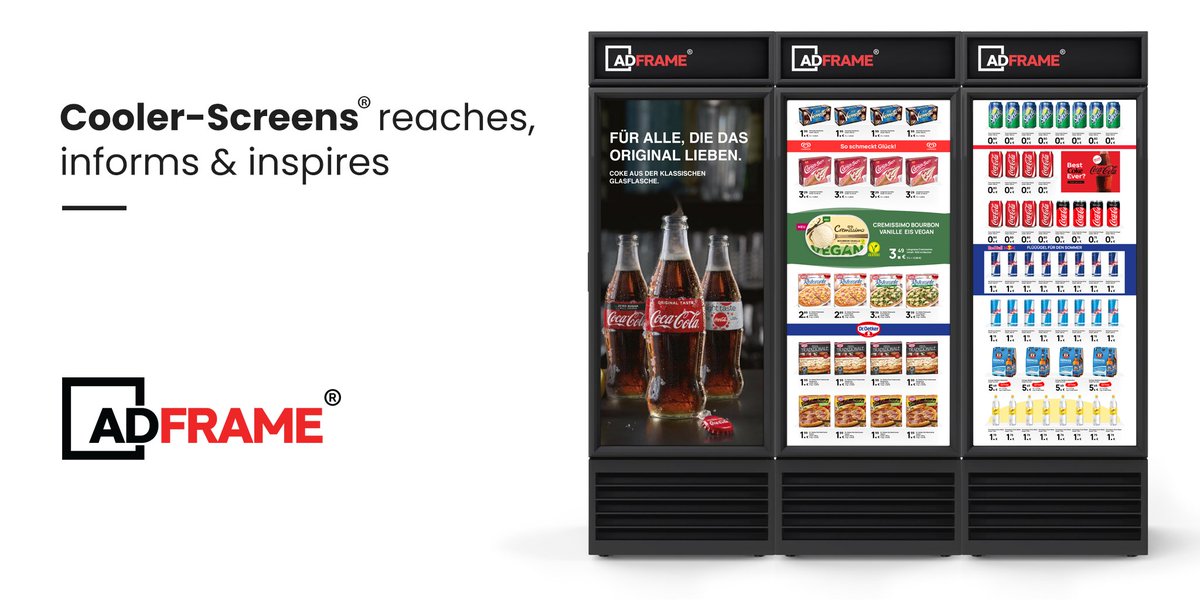 AdFrame_OFL's tweet image. AdFrame® Cooler-Screens® is emerging as a new space for retailers, bridging the physical and digital worlds to deliver new shopping experiences in Europe…

#adframe #coolerscreens #cooler #screens #Europe #Advertising #Retail #retailers