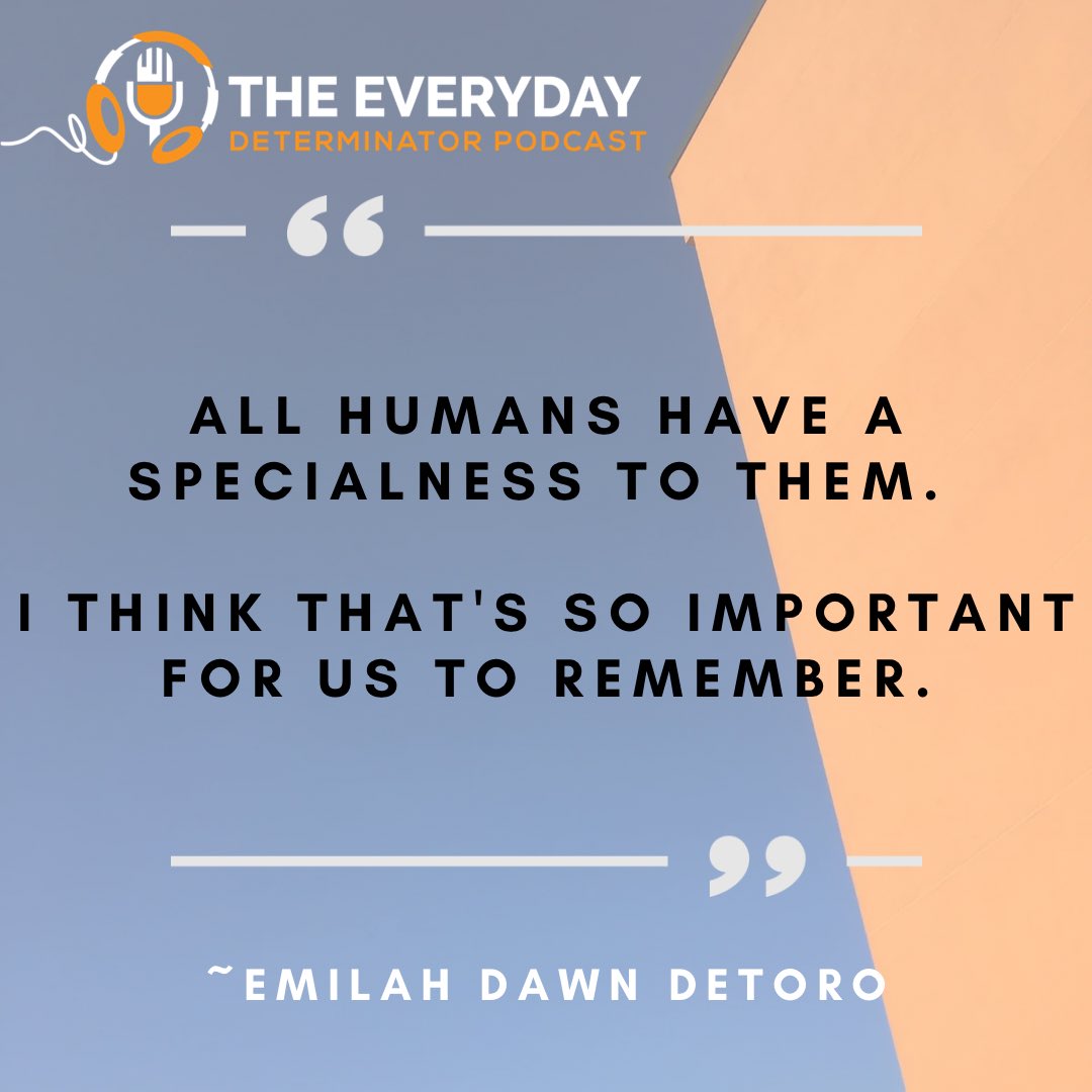 DeterminatorPod's tweet image. Such a simple quote from our guest in Episode 24 but also so powerful!! 

We have a tendency to forget how special we are! 

Let’s embrace our uniqueness and remember how important that is for our story! 

#EverydayDeterminator #podcast #uniqueness