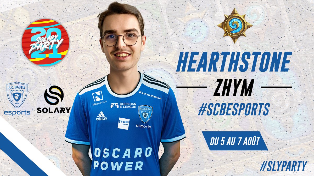 SCBastiaEsports's tweet image. @ZhymHS est l’invité de la Solary Party Hearthstone 🃏

Rendez-vous du 5 au 7 août 📆

#SLYPARTY🌴 

#SCBESPORTS 🔵⚪️