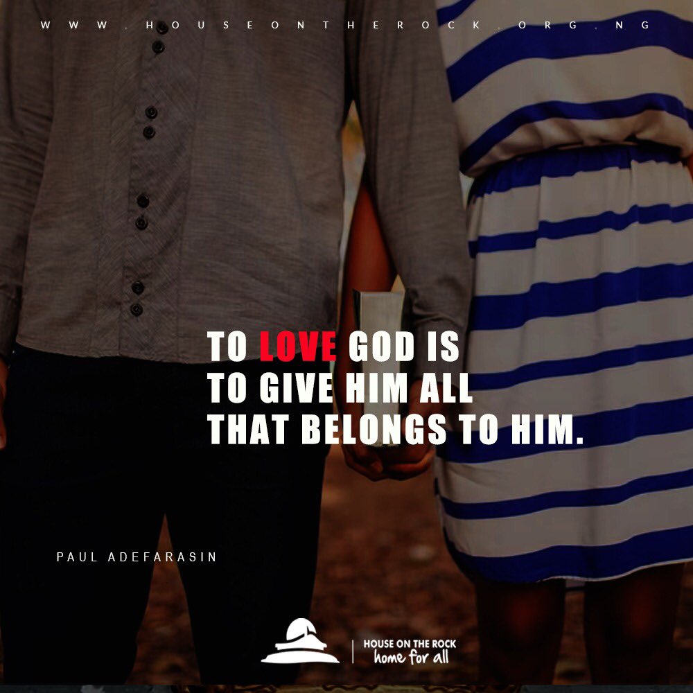 HouseOnTheRock's tweet photo. Even when we fail, God’s mercy is available, don't take it for granted. To love God, is to give Him all that belongs to Him, and all that is purportedly yours, make sure that it goes to Him by making sure your life is a steward of God's purposes here on earth.
#HOTRService https://t.co/44SXB6XgpG