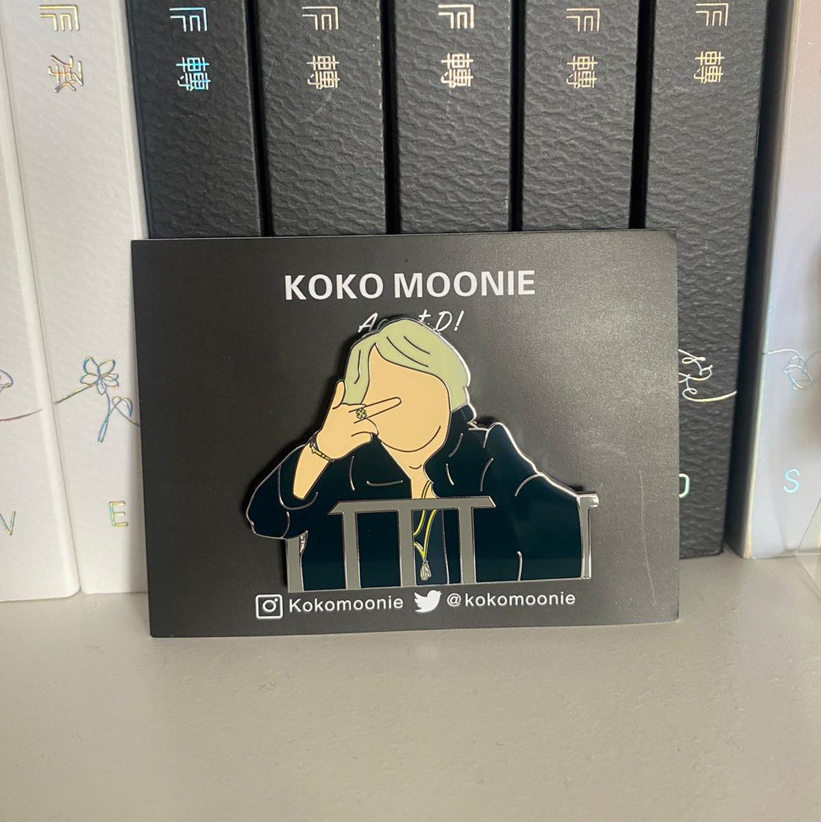 kokomoonie's tweet photo. NOW available in store 🙌🏽💜

#BTSARMY #BTSPins #Vmin #AgustD https://t.co/fLxaq8Ku4A