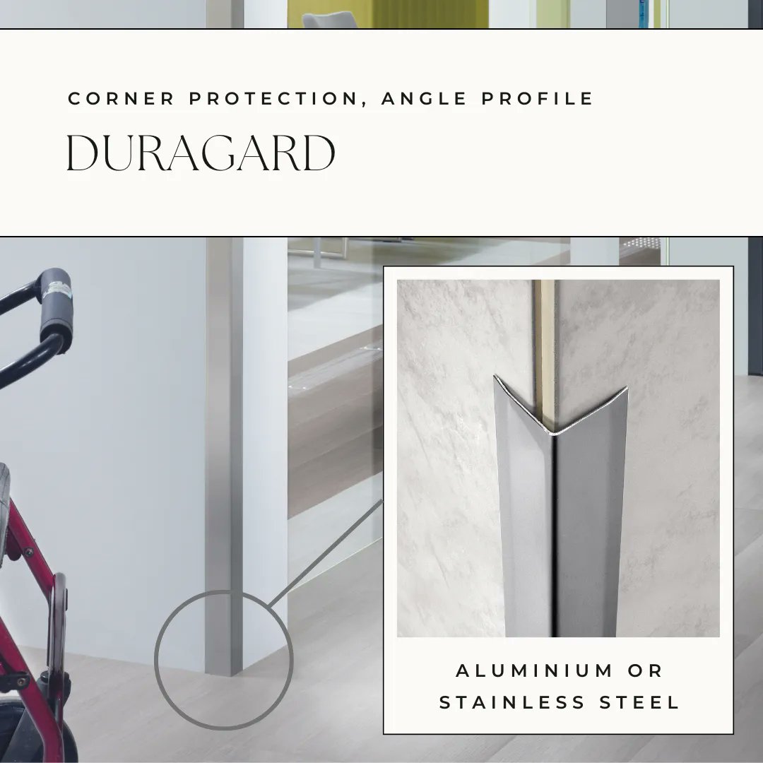 Dural_UK's tweet image. Our Duragard range is available in a variety of finishes and widths. It is the perfect solution for finishing off those unsightly edges and the tapered edges are ideal for areas where a high level of hygiene is essential. 

#CornerProtection #DuralProfiles #AngleProfiles