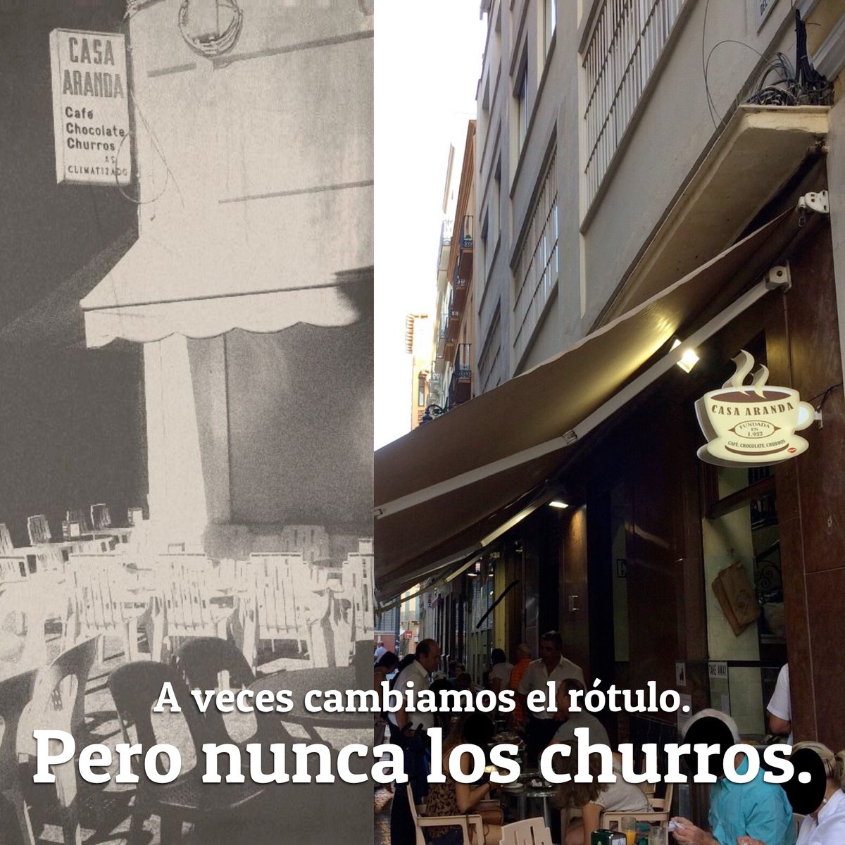 Probablemente, uno de los pocos lugares de Málaga en los que puedes seguir tomando lo mismo que tomaban tus bisabuelos... y eso nos hace sonreír :)

#cafeterias #malaga #bestchurros #churrosconchocolate #malagacentro #churrowers