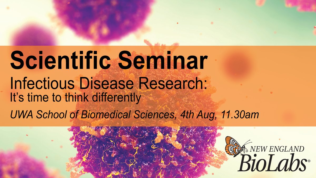 Deepthi (@neba_wa) on Twitter photo Join NEB's informative Scientific Seminar on Infectious Disease Research in @UWA <a href="/ScienceUWA/">Science at UWA</a> School of Biomedical Sciences QEII L block. Register to attend and automatically enter our prize draw to win exciting prize on the day !
eventbrite.com.au/e/infectious-d⦠Join NEB's informative Scientific Seminar on Infectious Disease Research in @UWA <a href="/ScienceUWA/">Science at UWA</a> School of Biomedical Sciences QEII L block. Register to attend and automatically enter our prize draw to win exciting prize on the day !
eventbrite.com.au/e/infectious-dā¦