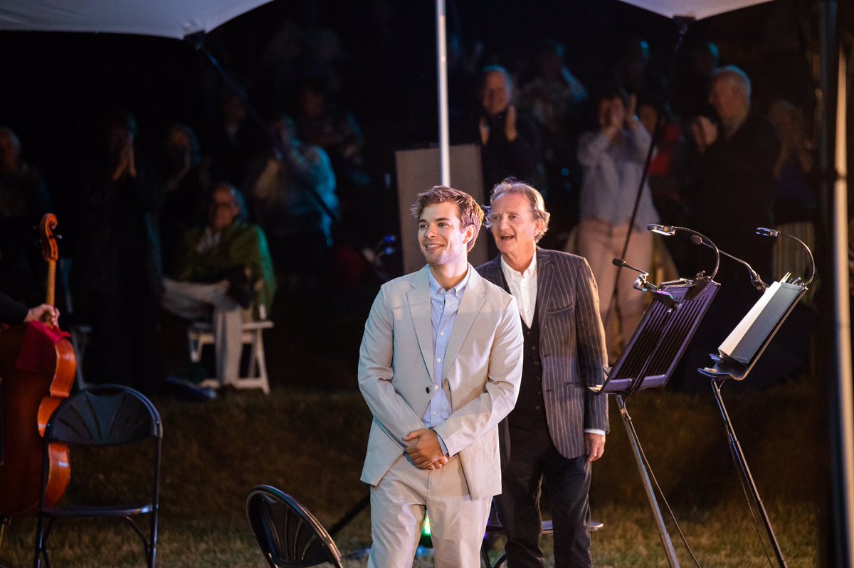 Couldn’t ask for two finer Laurie Lees than Anton Lesser and Charlie Hamblett!

Thanks to <a href="/AKnightPhotos/">Alexis Knight</a> <a href="/Orchestra_Swan/">Orchestra of the Swan</a> <a href="/AmphiBerrybank/">Amphitheatre Berrybank Park</a> 
#LaurieLee <a href="/BookStroud/">Stroud Book Festival</a>