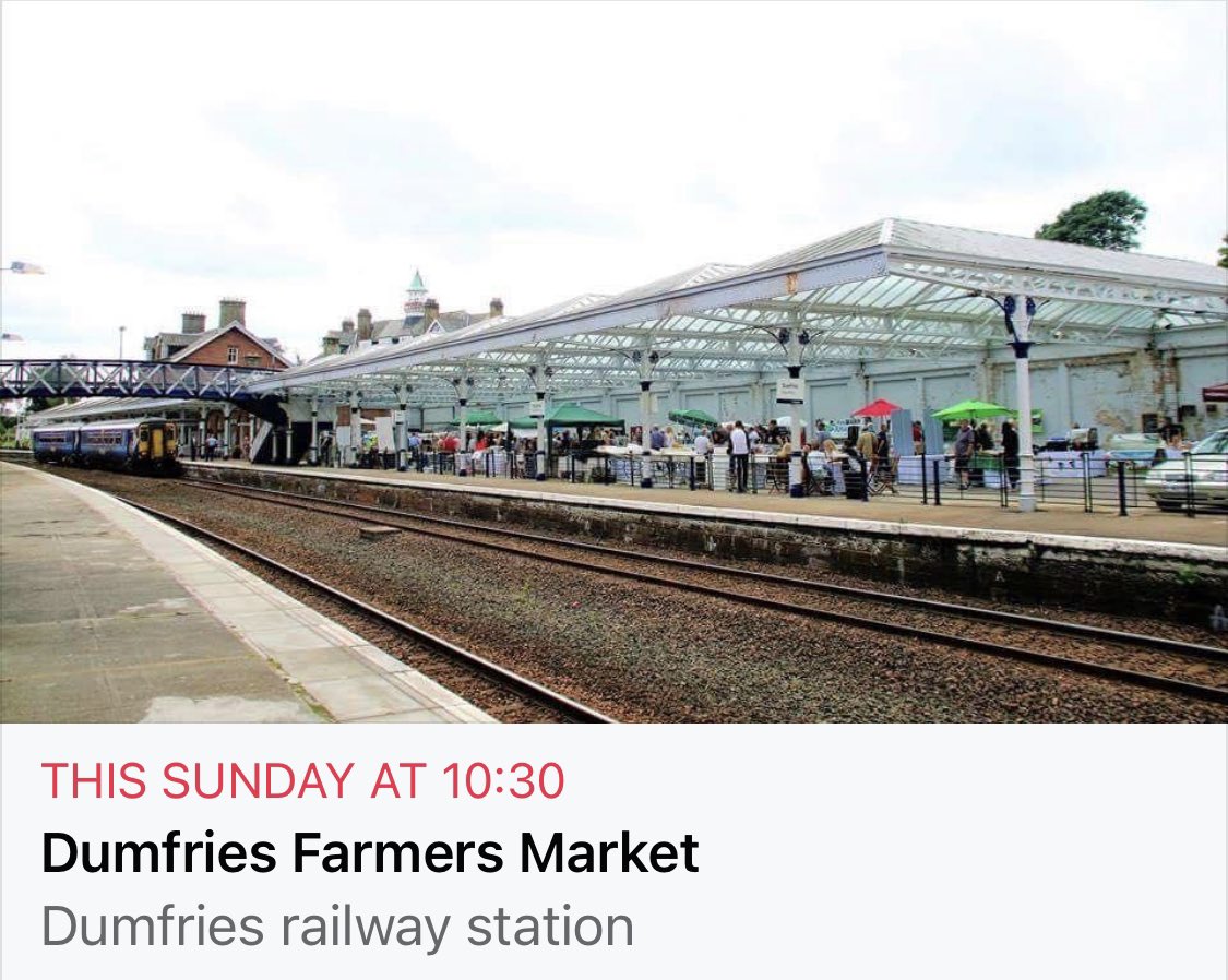 Less than a week until our August Market, we can't wait to welcome you back on Platform 1 at Dumfries Railway Station beneath the shelter of the glass pavilion roof. Free parking nearby, wheelchair accessible, dog friendly, fresh coffee and street food.