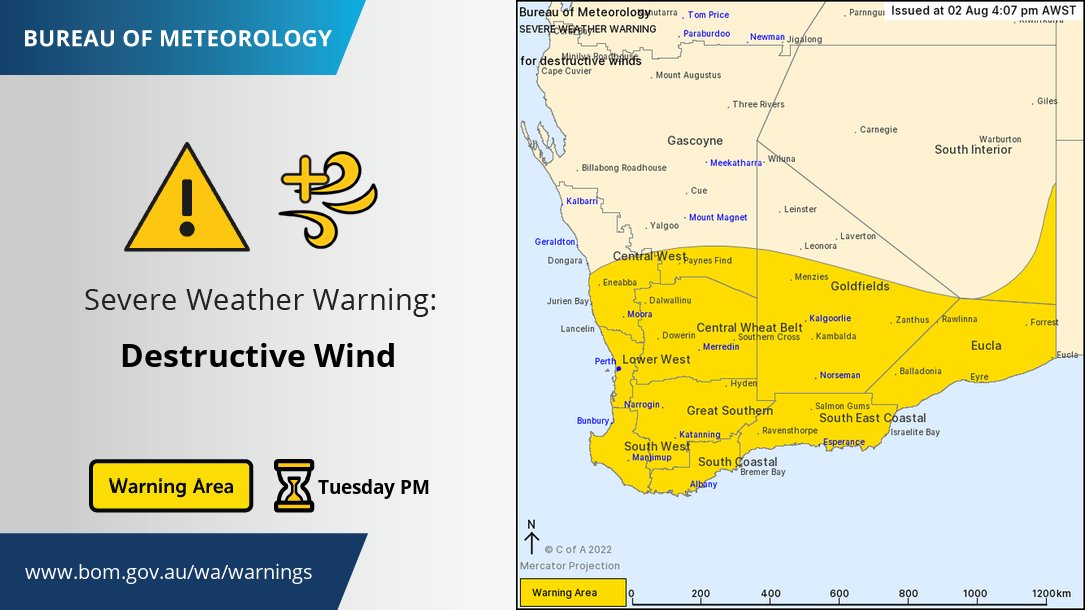Bureau of Meteorology, Western Australia on Twitter "Another strong