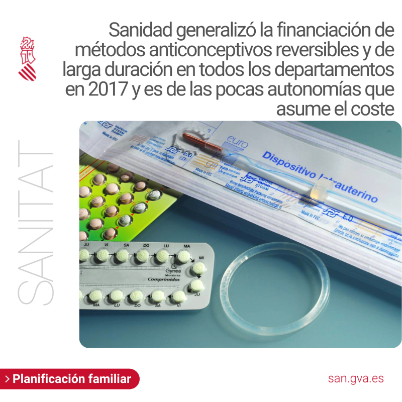 GVAsanitat's tweet photo. 🚫 El uso de métodos anticonceptivos reversibles y de larga duración se duplica en la Comunitat Valenciana desde 2017

👩‍⚕️📋 Las personas expertas los prescriben como primera opción para todas las mujeres por su eficacia y duración