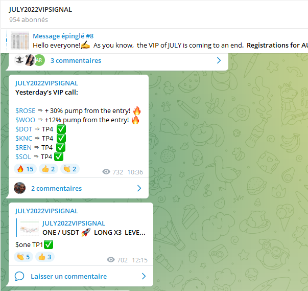 CryptoJobs3's tweet photo. Hello everyone!🔥
 
Im sharing with you our expectional results of JULY!💥

July VIP💰:

250+ satisfy members💎 
85 Trades🎯
+63% SPOT gains🔥
+1448 % gains🔥 (leverage x5 MAX)
Ratio Win/Loss  = 91,25% 🔥

Im happy to start August to make new trading records!
💸💸💸

$BTC $ALTS https://t.co/kXCuieZVhR