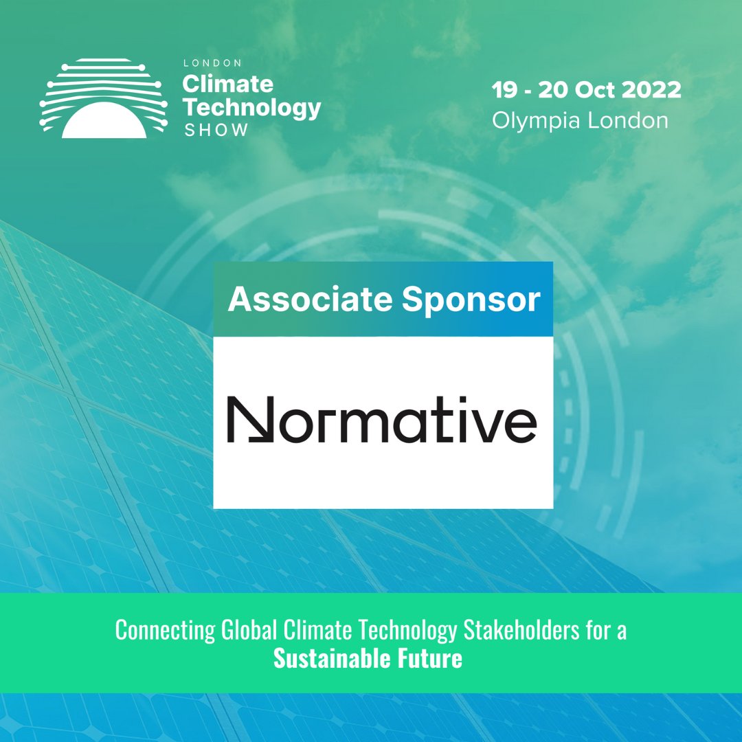 ukclimatetech's tweet photo. 𝗦𝗽𝗼𝗻𝘀𝗼𝗿 𝗔𝗻𝗻𝗼𝘂𝗻𝗰𝗲𝗺𝗲𝗻𝘁📢
We are excited to welcome @normativeio as one of our Associate Sponsors.
Join Normative and other leading companies at one of the most exciting global climate tech events from 19-20 Oct 2022.
Register now at: https://t.co/toUiv7vsC1 https://t.co/NCX2lSxXqD