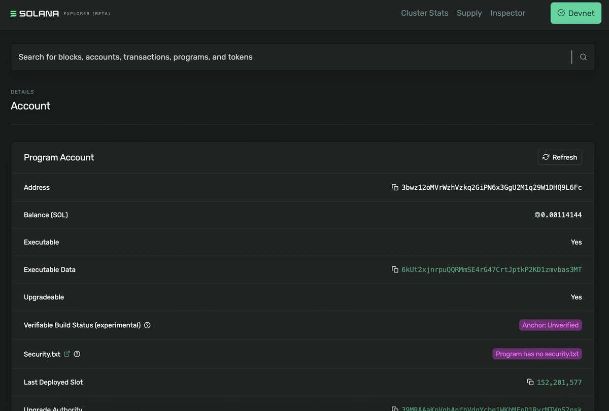 imtoofar's tweet photo. Woah -- I'm live on @solana 🤯!

Deployed my own custom program to the Solana testnet w/ the help of @_buildspace!

Here it is on Solana Explorer ✨: https://t.co/eQOjEPfbJG
