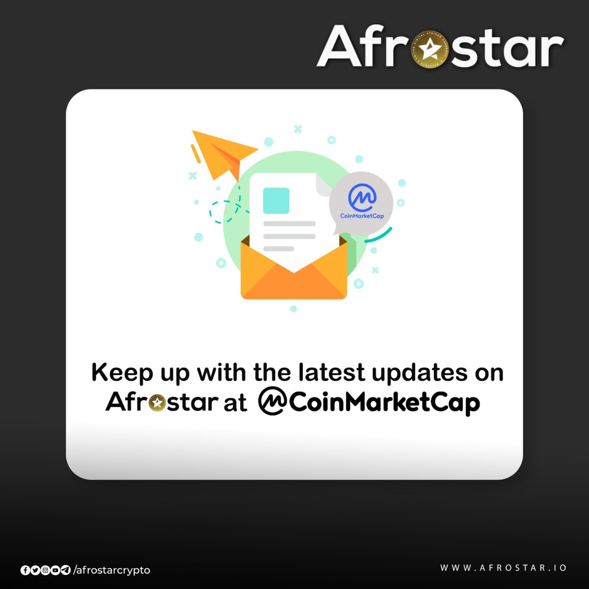 afrostarcrypto's tweet photo. "Coin Market Cap" gives you all the latest updates on Afrostar!

#Afrostar #afrostarcrypto #blockchain #blockchaintechnology #blockchainnews #crypto #cryptonews #cryptoeducation #africa #cryptocurrency #cryptocoin #africancrypto #cryptofacts #coinmarketcap #CMC https://t.co/k3SSZRToq3