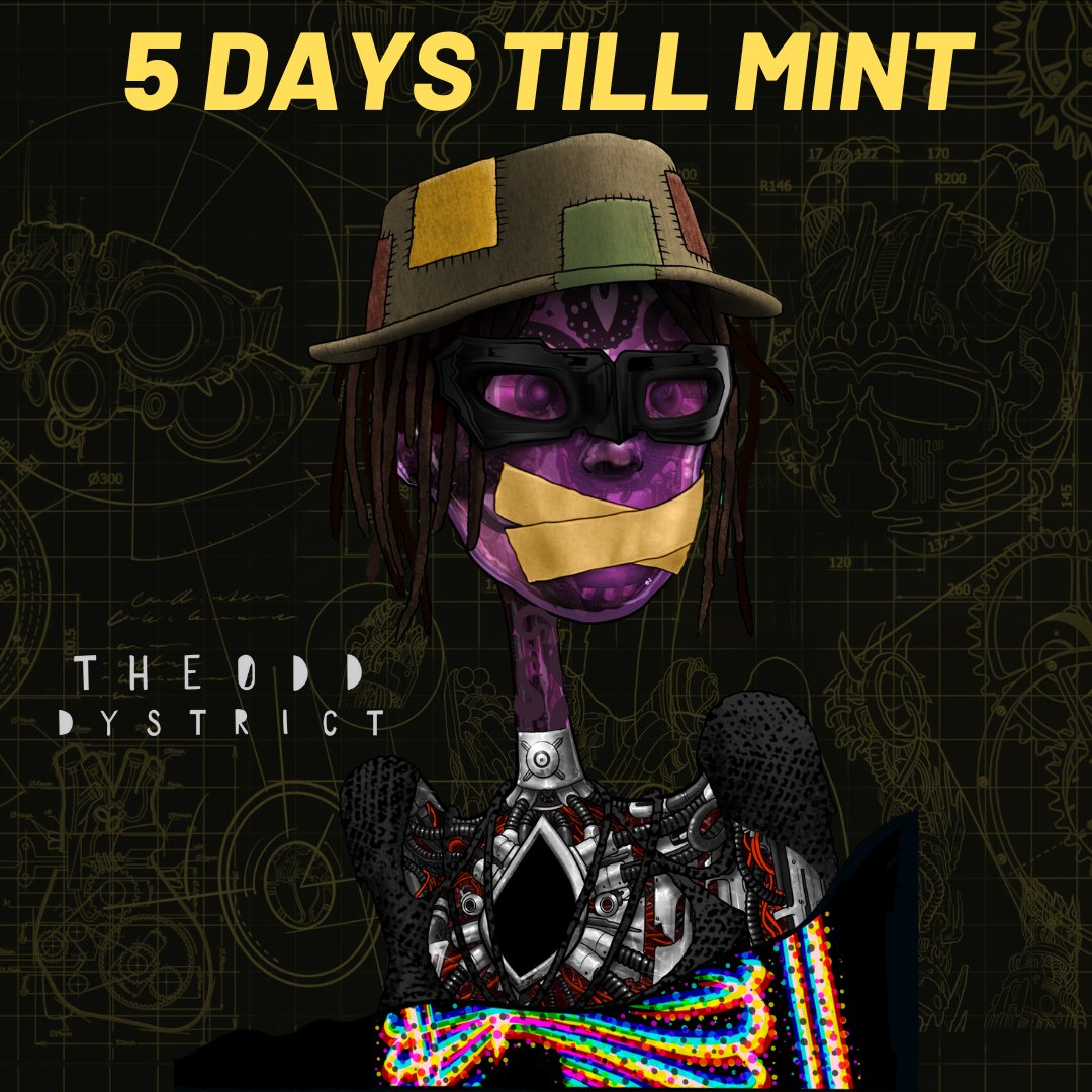 TheOddDystrict's tweet photo. 5 DAYS UNTIL FEMALES DROP! 🚀

Enter below to win an Oddy which will give you a FREE mint this weekend!

✅Like + Retweet 
✅Tag 3 friends 
✅Join our discord 

Winner drawn in 24hrs! https://t.co/TOkbeIPDDx