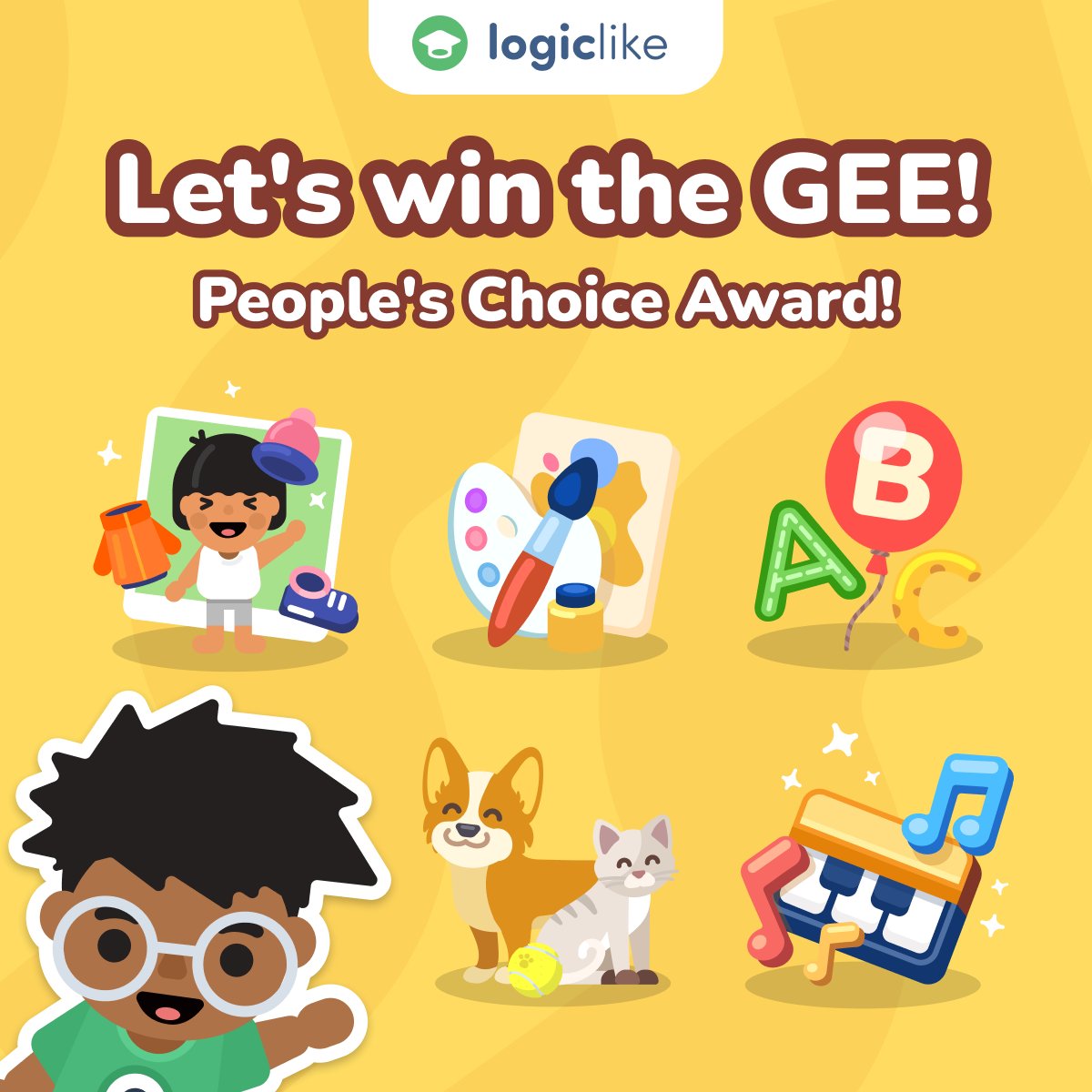 logic_like's tweet photo. LogicLike rocks! 
We've been nominated for the GEE! People's Choice Award. Now, let's win that! 
Vote for us at https://t.co/T6trnljyJs https://t.co/m9NA6KVwgz
