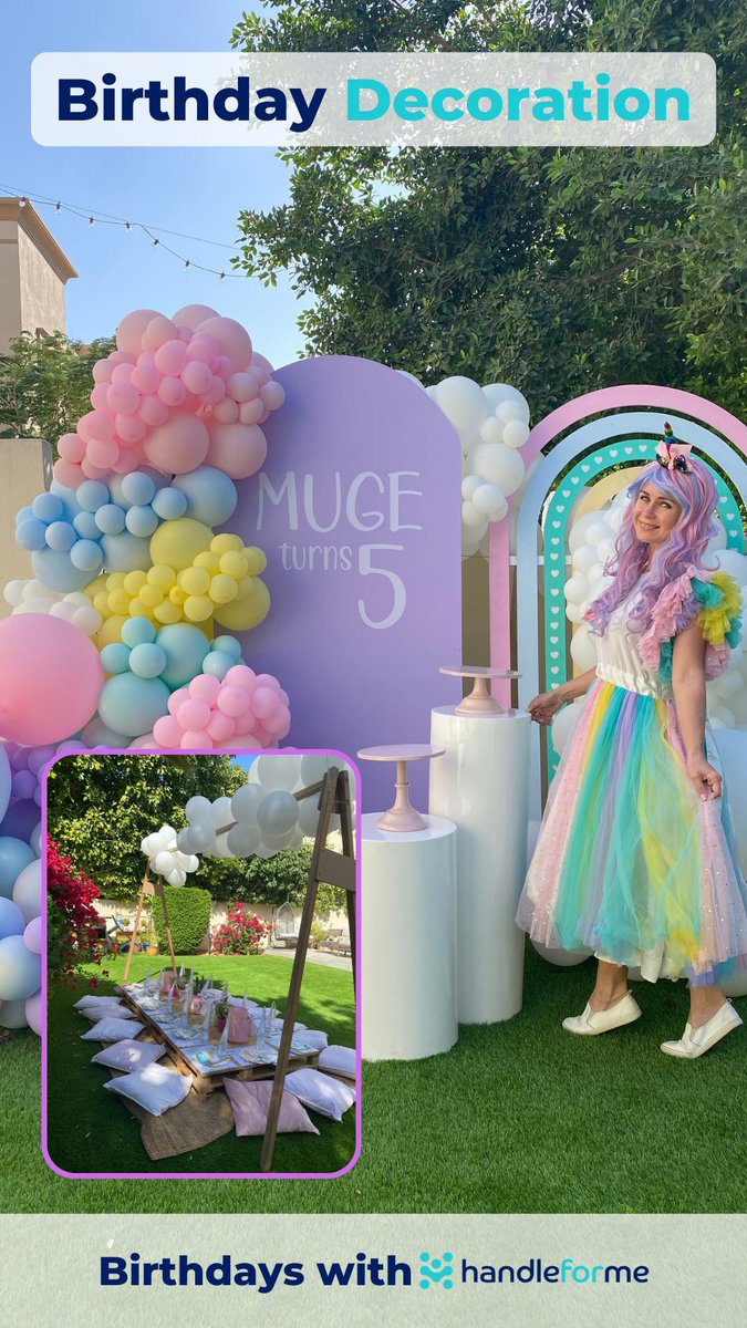 HandleformeCom's tweet photo. Good afternoon everyone! Which decoration would you prefer for your kids’ birthday? Disco, Unicorn, Cars or Space Theme? 🥳🎉🎂🎁 #AbuDhabi #Dubai #UAE #Handleforme #kidsbirthday #birthdayparty https://t.co/xAf6C2Ge1F