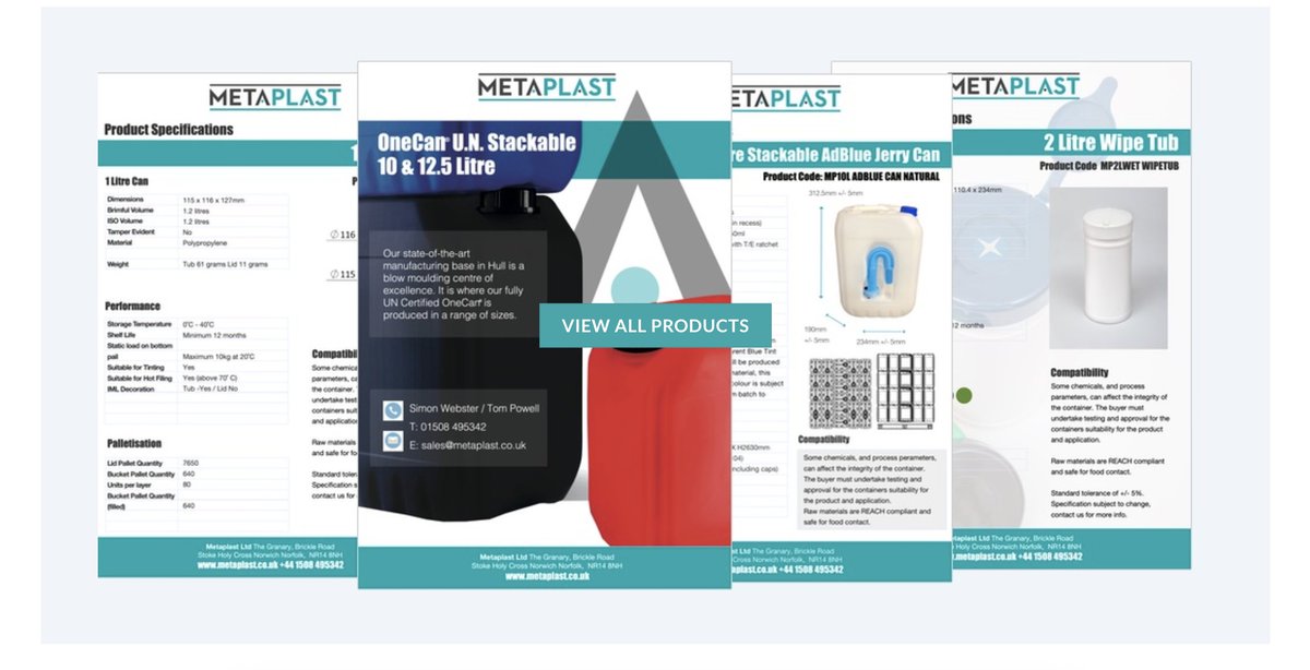 Did you know that in addition to being the UK's biggest supplier of high quality fuel cans we also sell a large selection of containers to wholesale customers through Metaplast. You can have a look at the website here metaplast.co.uk