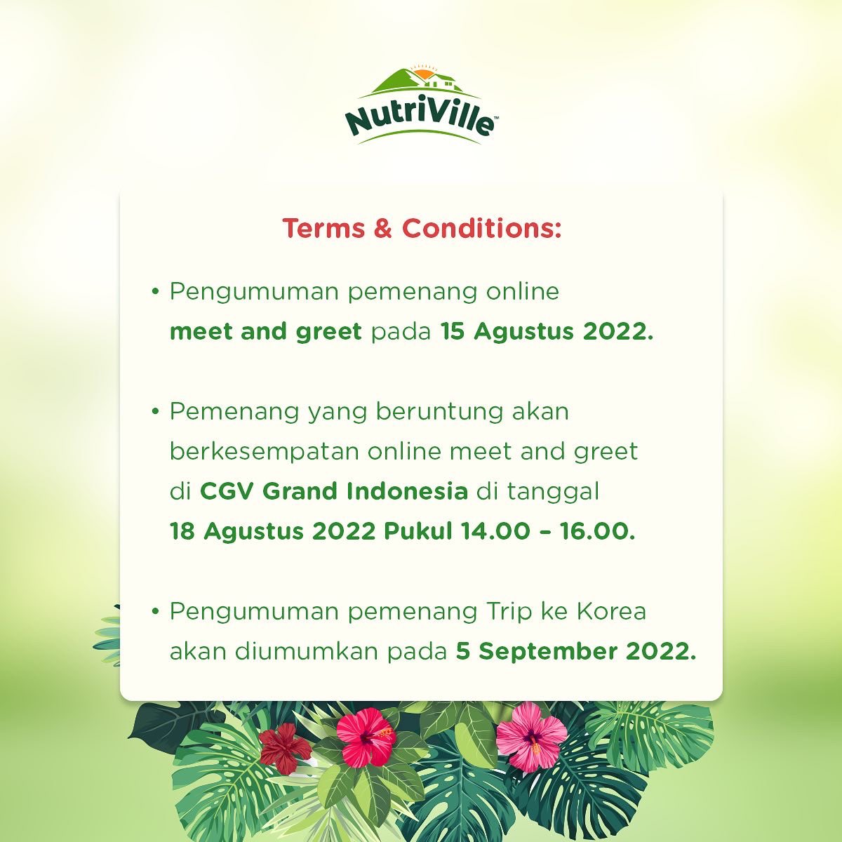 Bestie, NutriVille lagi promo Exclusive Launch di Shopee loh! Terus daebak banget, dengan belanja NutriVille di Shopee kamu berkesempatan juga untuk dapetin tiket Online Meet &amp; Greet bareng eonni cantik Son ye jin dan Trip ke Korea loh! Cek caranya di postingan ini ya bestie.