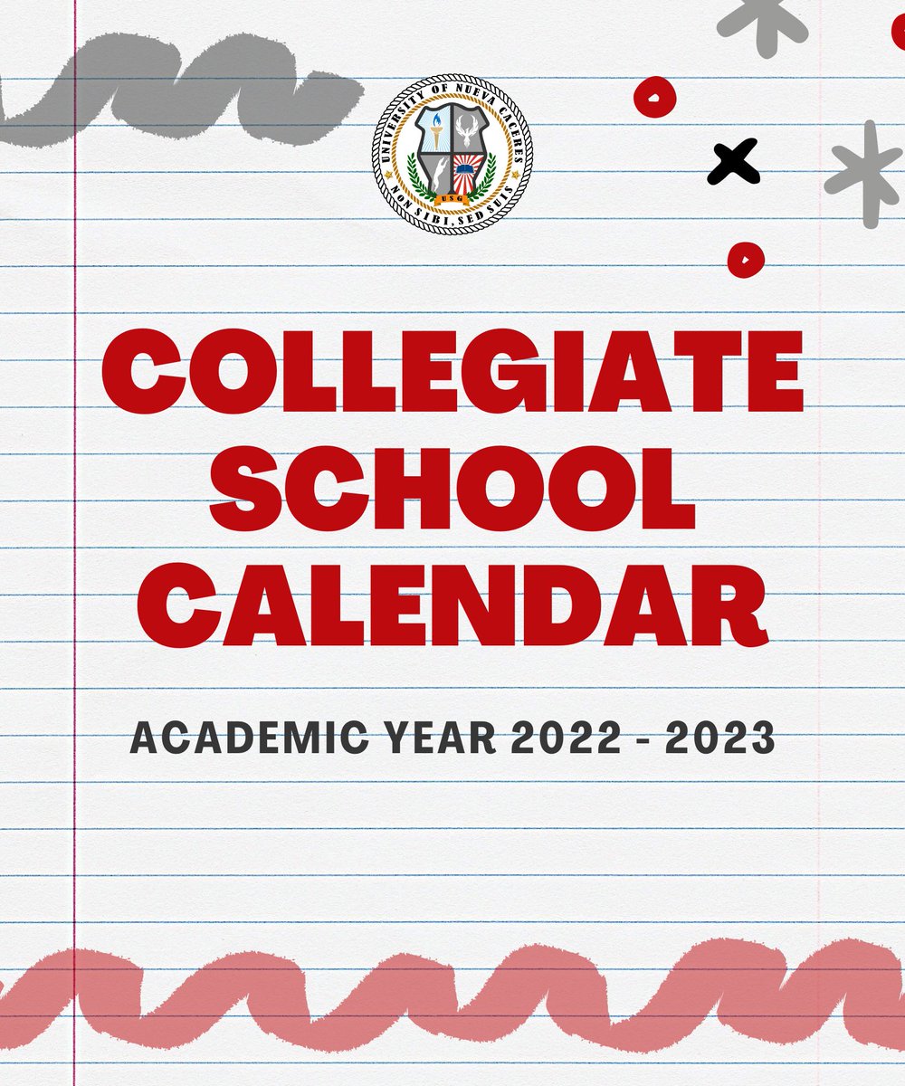 USGUNC's tweet photo. Kakayanin? KAKAYANIN!
HEADS UP, UNCeans!
Ready na ba kayo? For sure everyone’s at the edge of their seats as they wait for the Collegiate School Calendar.   
Behold! The University Student Government (USG) presents you what the School Year 2022-2023 has in store for us!
🎨 Jazeel https://t.co/BQ5ezGieQh