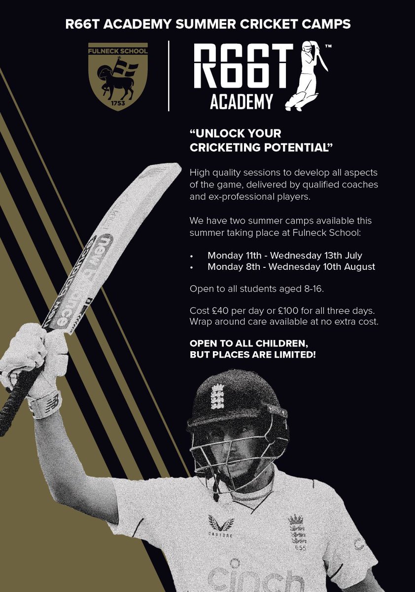 Looking forward to working with <a href="/TheRootAcademy/">The Root Academy</a> next week <a href="/FulneckSport/">Fulneck PE Department</a> booking details docs.google.com/forms/d/e/1FAI… #cricketcoaching #cricket