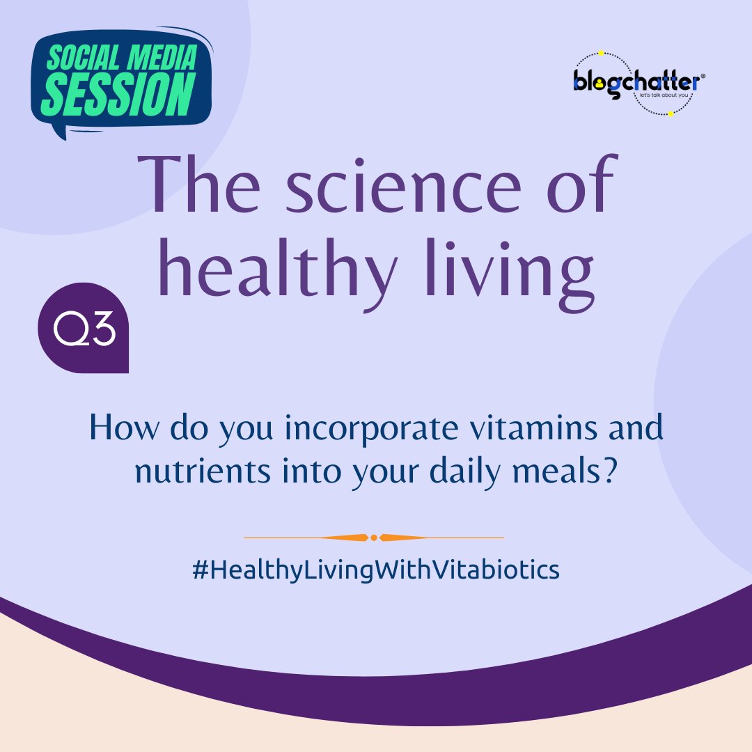 Q3. How do you incorporate vitamins and nutrients into your daily meals?
#HealthyLivingWithVitabiotics