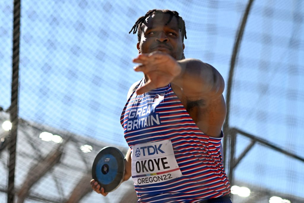 All 3 home nations discus throwers make the final: @TeamEngland's Lawrence Okoye, @Team_Scotland's @PercyNic & Jersey's @DuqueminZ 💪 #B2022 #WhereItStarts