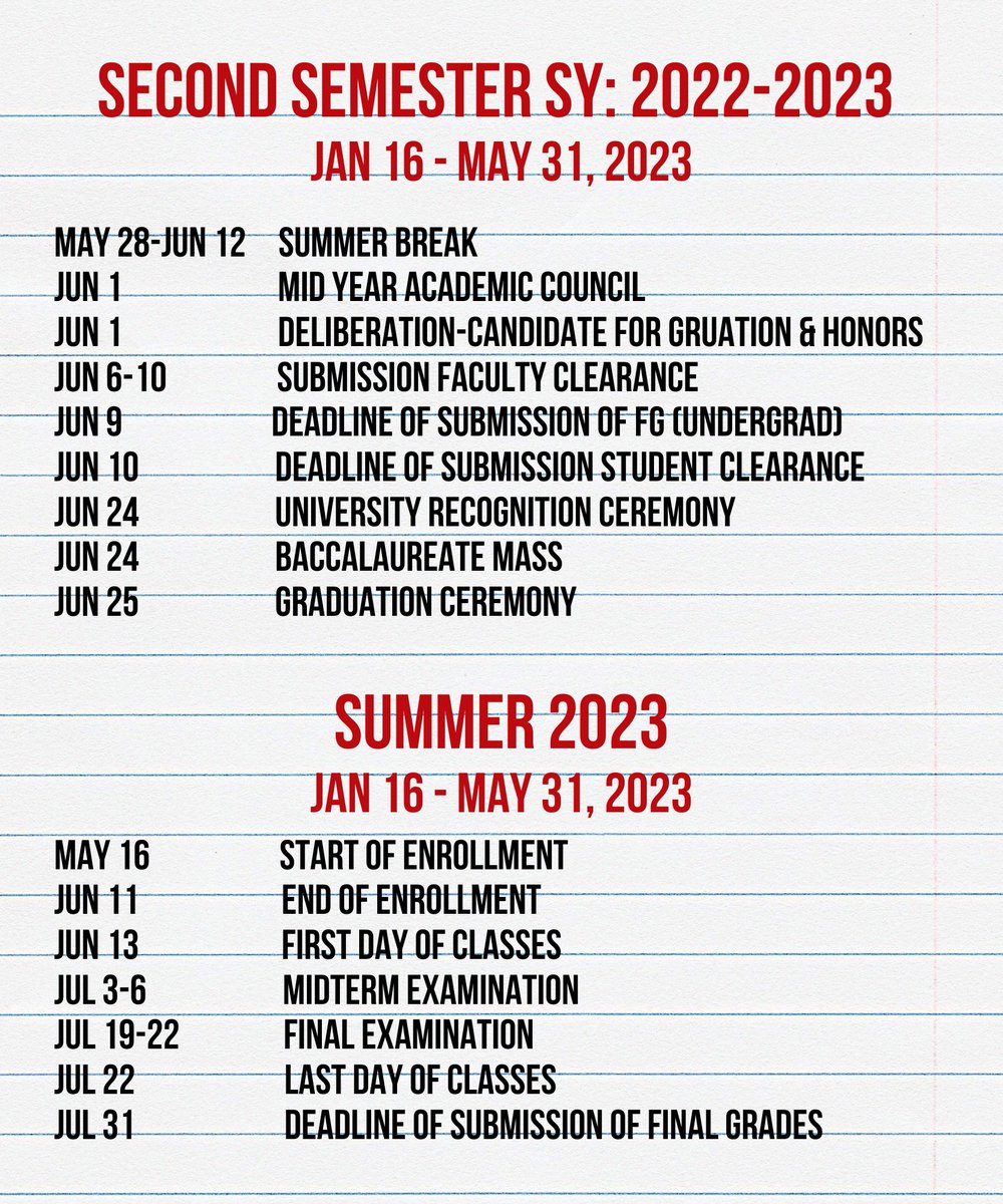 USGUNC's tweet photo. Kakayanin? KAKAYANIN!
HEADS UP, UNCeans!
Ready na ba kayo? For sure everyone’s at the edge of their seats as they wait for the Collegiate School Calendar.   
Behold! The University Student Government (USG) presents you what the School Year 2022-2023 has in store for us!
🎨 Jazeel https://t.co/BQ5ezGieQh