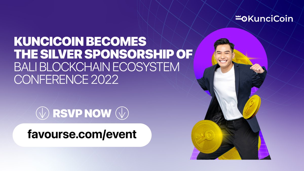 KunciCoin becomes the Silver Sponsorship of Bali Blockchain Ecosystem Conference 2022. Enlivened by 🗣️ 15+ speakers.

Don't Miss it!
📅 Thursday,August 4th,2022
🕛 Start from 12.00-22.00
📍 ParQ, Ubud, Sri Wedari No. 24, Bali 80571

<a href="/myFavourse/">Favourse</a>
RSVP Now ➡️ favourse.com/event/