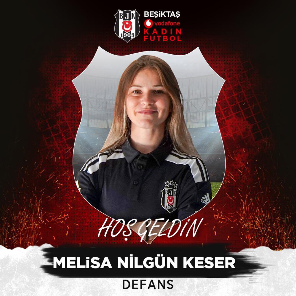 BJKKadinFutbol's tweet photo. Beşiktaş Vodafone Kadın Futbol Takımımız, yeni sezon kadro yapılanması kapsamında, son olarak Trabzonspor kulübünde forma giyen milli futbolcu Melisa Nilgün Keser ile sözleşme imzaladı.

🔗 https://t.co/kJpgKfupwq https://t.co/XsBQDqWBLu