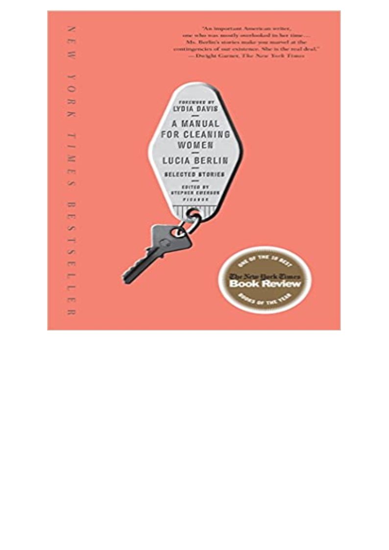 READ/DOWNLOAD= A Manual for Cleaning Women Selected Stories FULL BOOK