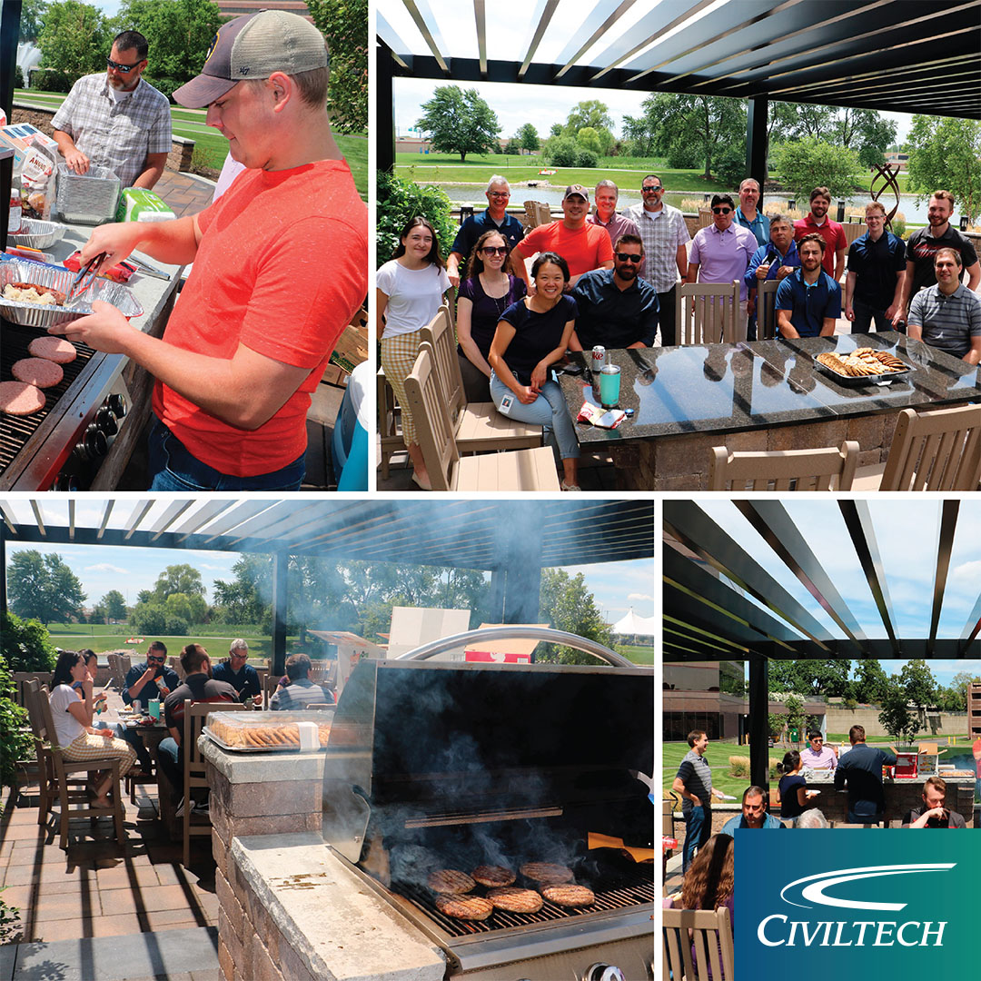 Civiltech_Inc's tweet photo. On July 28, Civiltech’s Design Engineering Team enjoyed a cookout and picnic lunch on the beautiful terrace of our corporate headquarters in Itasca. The team grilled burgers and brats and enjoyed not only the great weather, but also the camaraderie.
#TeamCiviltech
#SummerFun https://t.co/SdV2sGAnO6
