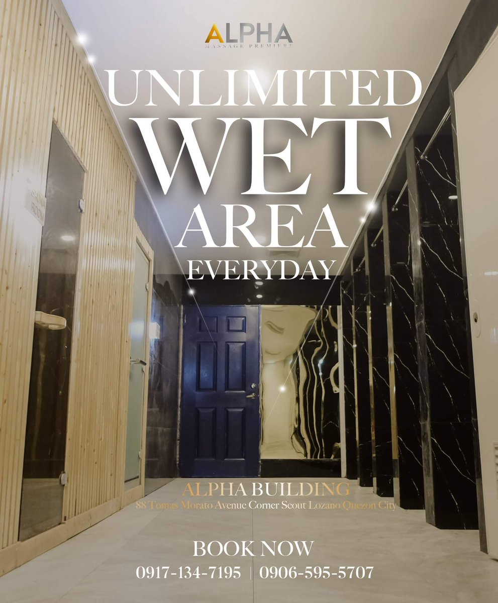 massage_alpha's tweet photo. #AlphaMassage MAIN is open UNTIL 1AM ON WEEKDAYS! Enjoy unlimited wet area access for 650 only! The biggest steam/sauna rooms in the country is located here ♥️ See you all and get huge savings by claiming #CheapTuesday promo! Walk-ins are welcome, LAST CALL IS 1AM 🏳️‍🌈 https://t.co/3P0H66t68K