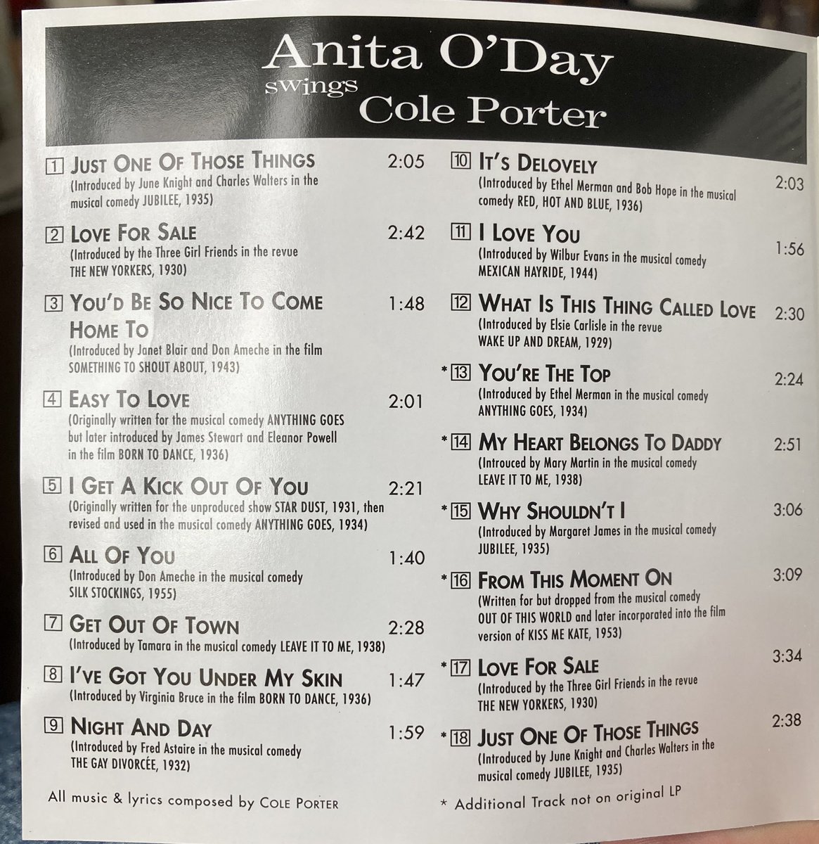 paulbanks60's tweet photo. ☕️🌅🎷🎶
#ververecords #AnitaODay Swings #ColePorter with #BillyMay 1959 studio album. Accompanied by some rather rambunctious big-band arrangements. When he first heard her, Barry Ulanov (#jazz critic) said "Anita O'Day needs to clear her throat."😳 https://t.co/JuoDHrYXLb