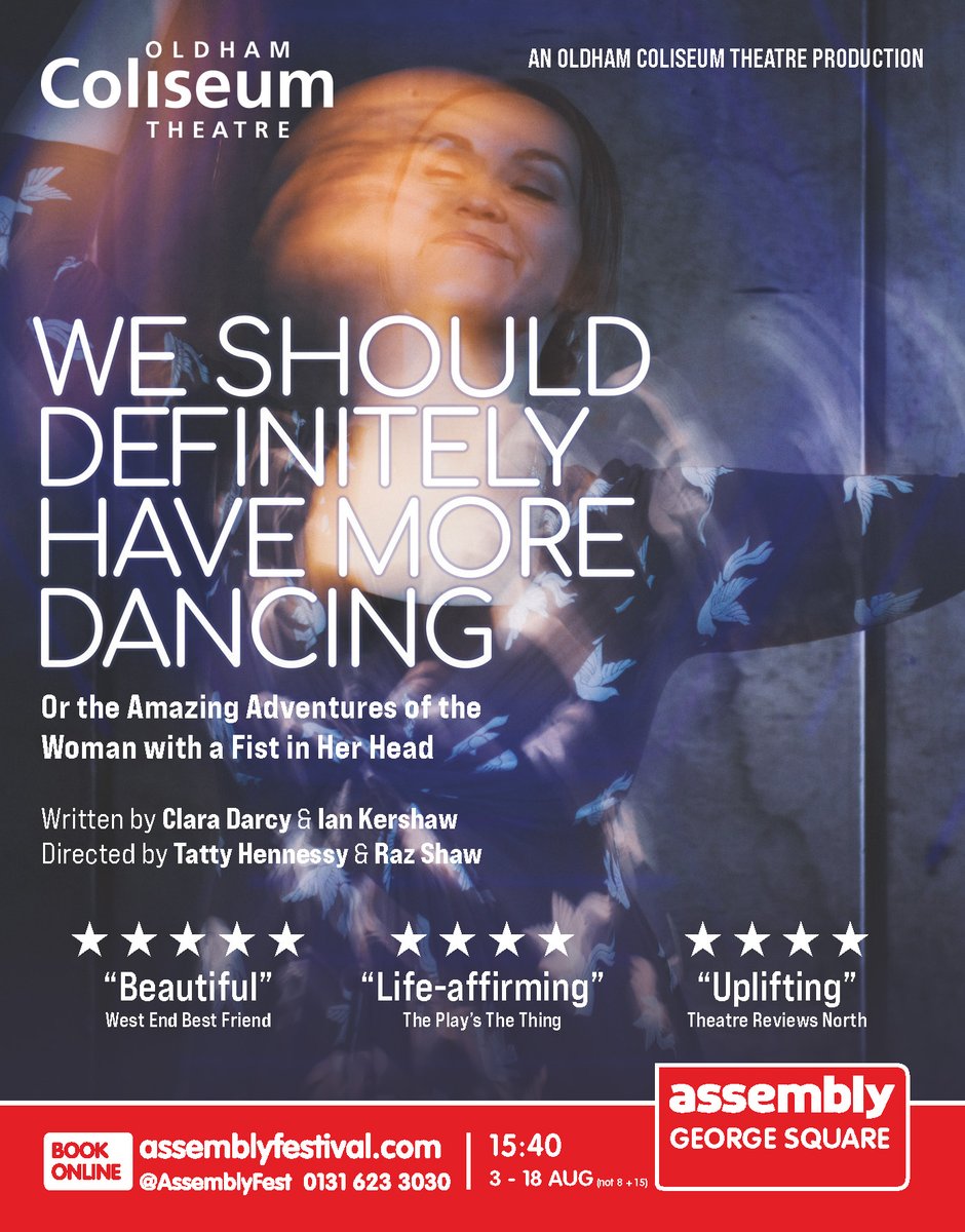 HaveMoreDancing's tweet photo. #HaveMoreDancing opens TOMORROW in at @assemblyfest as part of @edfringe!
After fantastic runs in Oldham, Scarborough and Keswick we're looking forward to our Edinburgh Fringe debut.
π
3-18 Aug, 3.40pm
π« Get your tickets: https://t.co/OcT1QOEhfl
#MyAssembly https://t.co/5iweHuScAF