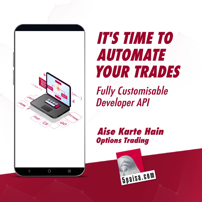 5paisa's tweet photo. Our completely customizable Developer API lets you automate your trades and do more; for free!
When was the last time you used a custom trade setup?
Learn more about it here!👇
#5paisa #AiseKarteHainOptionsTrading #OptionsTrading #Derivatives #AutomateTrades #DeveloperApis