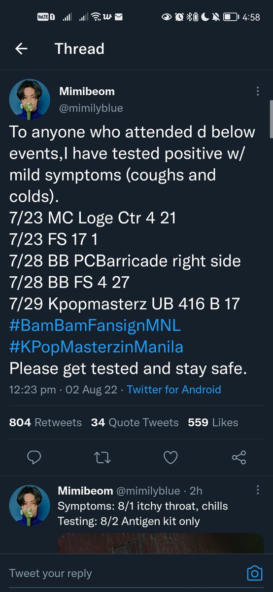 nabishop21's tweet photo. ❗Shipping Update❗

I attended #2022KpopMasterzInManila last friday 7/29/2022 and Im seeing some of the atendees of the said event already tested positive for covid. For everyone's safety I will also get myself tested first and I'll continue shipping after I get the result https://t.co/w5Uhs40kbg