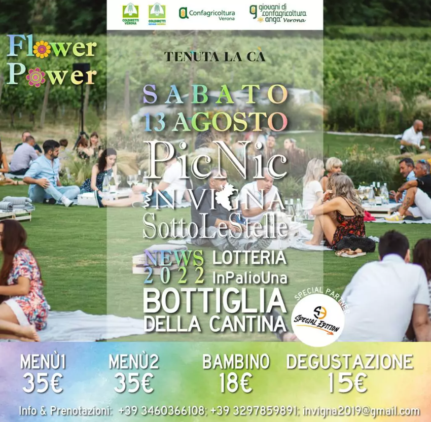 OOOH_Events's tweet photo. Picnic In Vigna Sotto le Stelle "Flower Power" il 13 agosto a Tenuta La CΓ .
Non mancare, acquista ora il tuo cestino
https://t.co/lXRFBHIO0T
#OOOHEvents #InVigna #picnic #winetime #winelovers #TenutaLaCa #LagodiGarda #Bardolino #flowerpower #summernights #biglietti https://t.co/gPycXLnedE