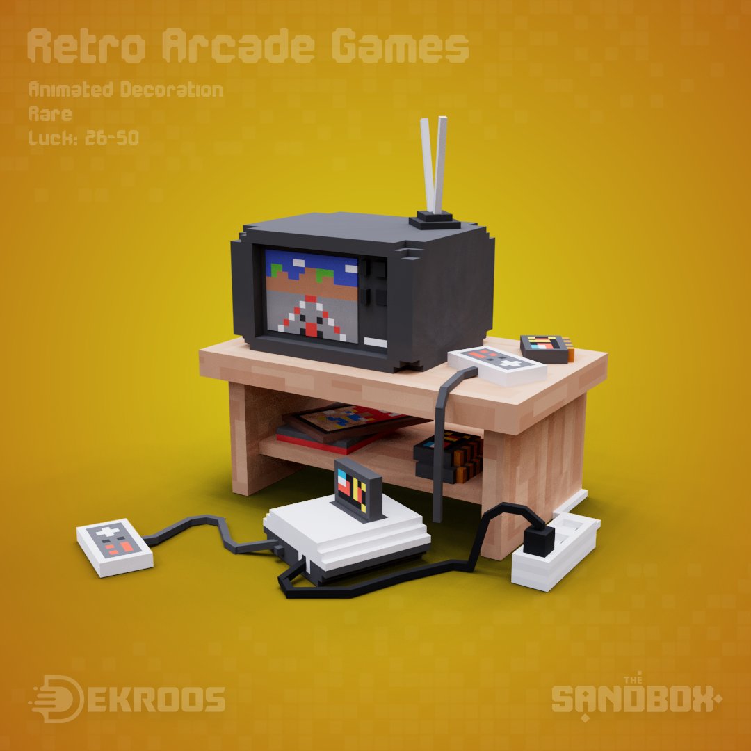 iamdekroos's tweet photo. ⚡️ Retro Arcade Games

This was my very first work after the tests. Remember those good old days when we sat carefree and played in front of the TV!

#TheSandbox #Metaverse #VoxelArt #VoxEdit #NFT https://t.co/8KUHSEGf2h