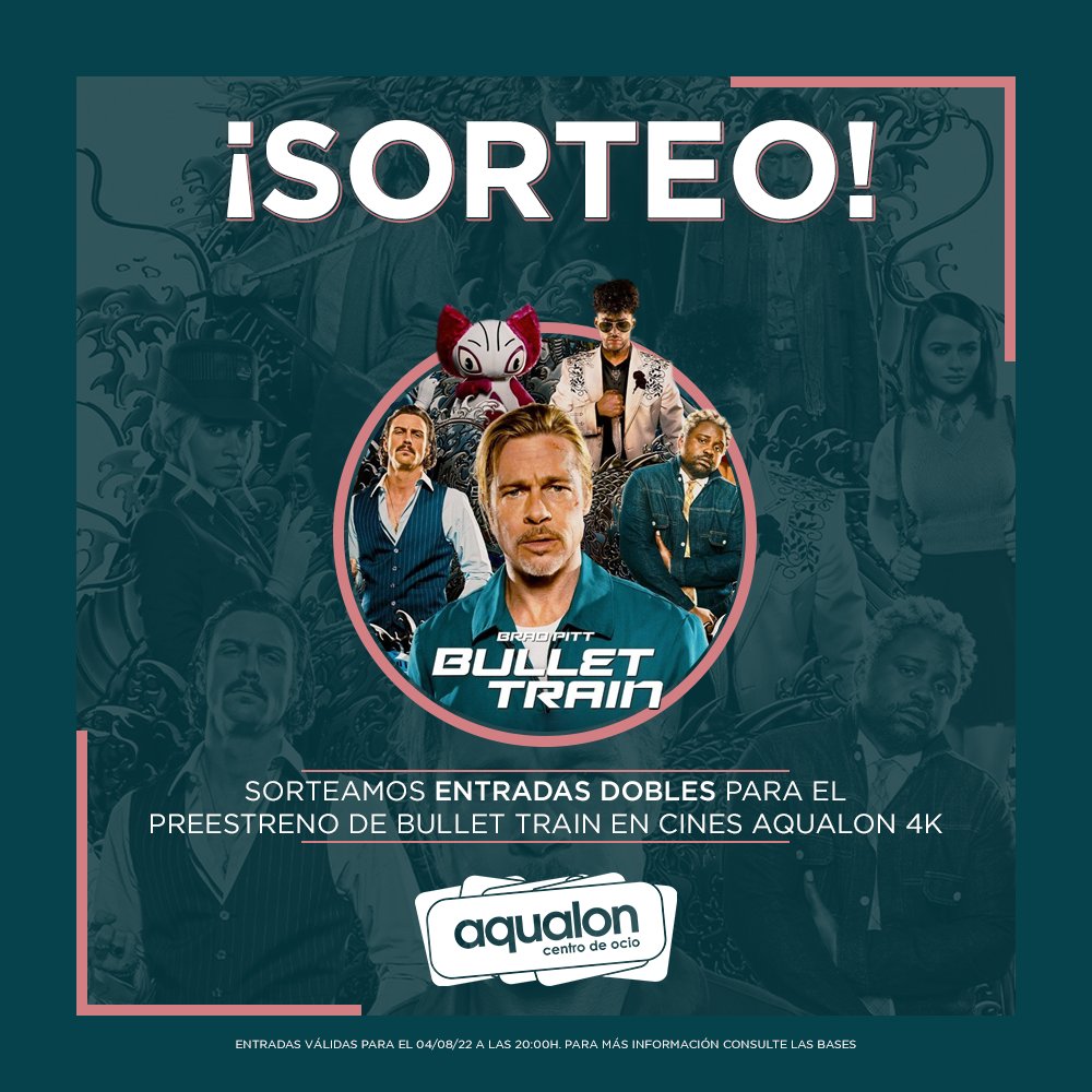‼️SORTEO‼️
👏Sorteamos entradas dobles para asistir este jueves a las 20:00h al preestreno de Bullet Train, la nueva película de Brad Pitt. 
🙌Solo tienes que:
👍Seguirnos
🔄Retwittear
📍Participa hasta el 4 de agosto a las 14h.
📲Más info en las bases: 
dropbox.com/s/cjyrwngxemq5…