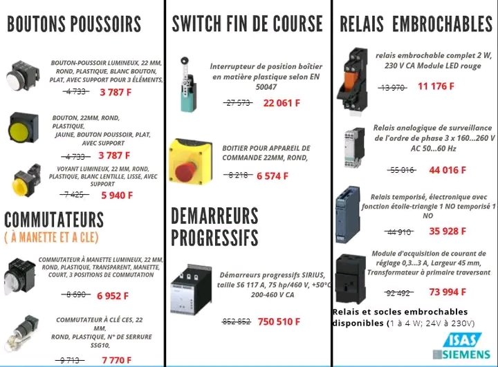 ISAS_Sarl's tweet photo. Les prix sont revus à la baisse depuis près de 06 mois. Venez profiter des appareils de qualité Siemens chez ISAS Sarl.
Contact réservation : 650 78 84 50
Lieu : Nouvelle route Bonaberi, lieu garage Weno.
#Promotion2022
#promotionalproducts
#industry
#Siemens https://t.co/ZzNPaQ5H30