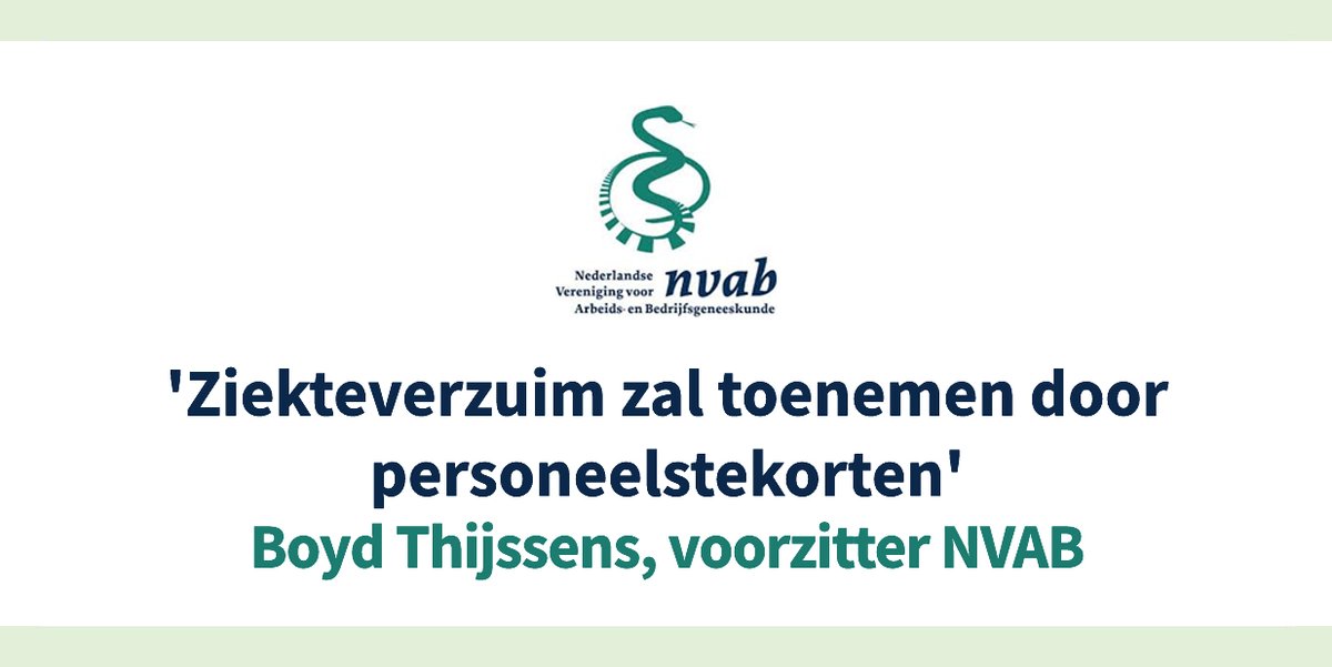 NVAB-voorzitter <a href="/BoydThijssens/">Boyd Thijssens</a> vanochtend bij <a href="/BNR/">BNR Nieuwsradio</a>: 'Bedrijfsartsen zien dagelijks de gevolgen van personeelstekorten en hoge werkdruk. Mensen die altijd goed functioneerden dreigen om te vallen.’   bit.ly/3OTTA1Z #bedrijfsartsen #personeelstekort #ziekteverzuim #burnout